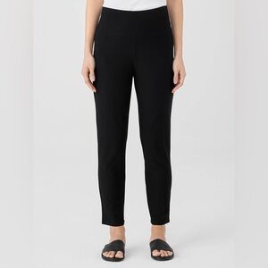 Eileen Fisher | Washable Stretch Crepe High-Waisted Pant | Black | Size S